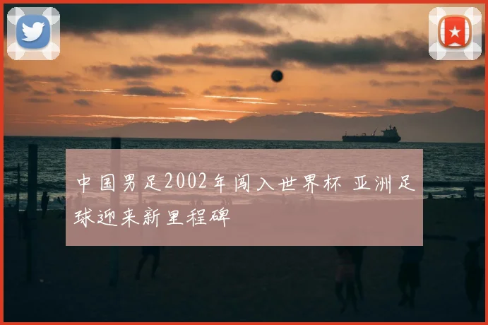 中国男足2002年闯入世界杯 亚洲足球迎来新里程碑